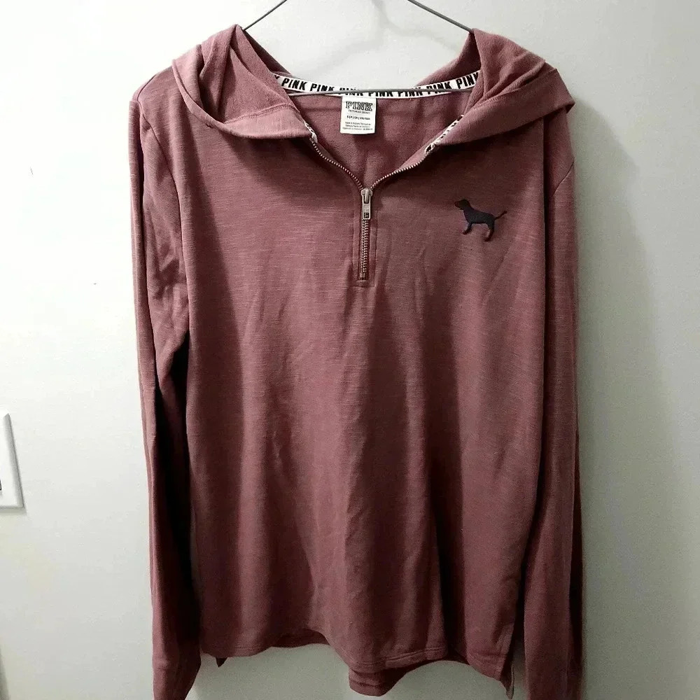 Pink pullover hoodie